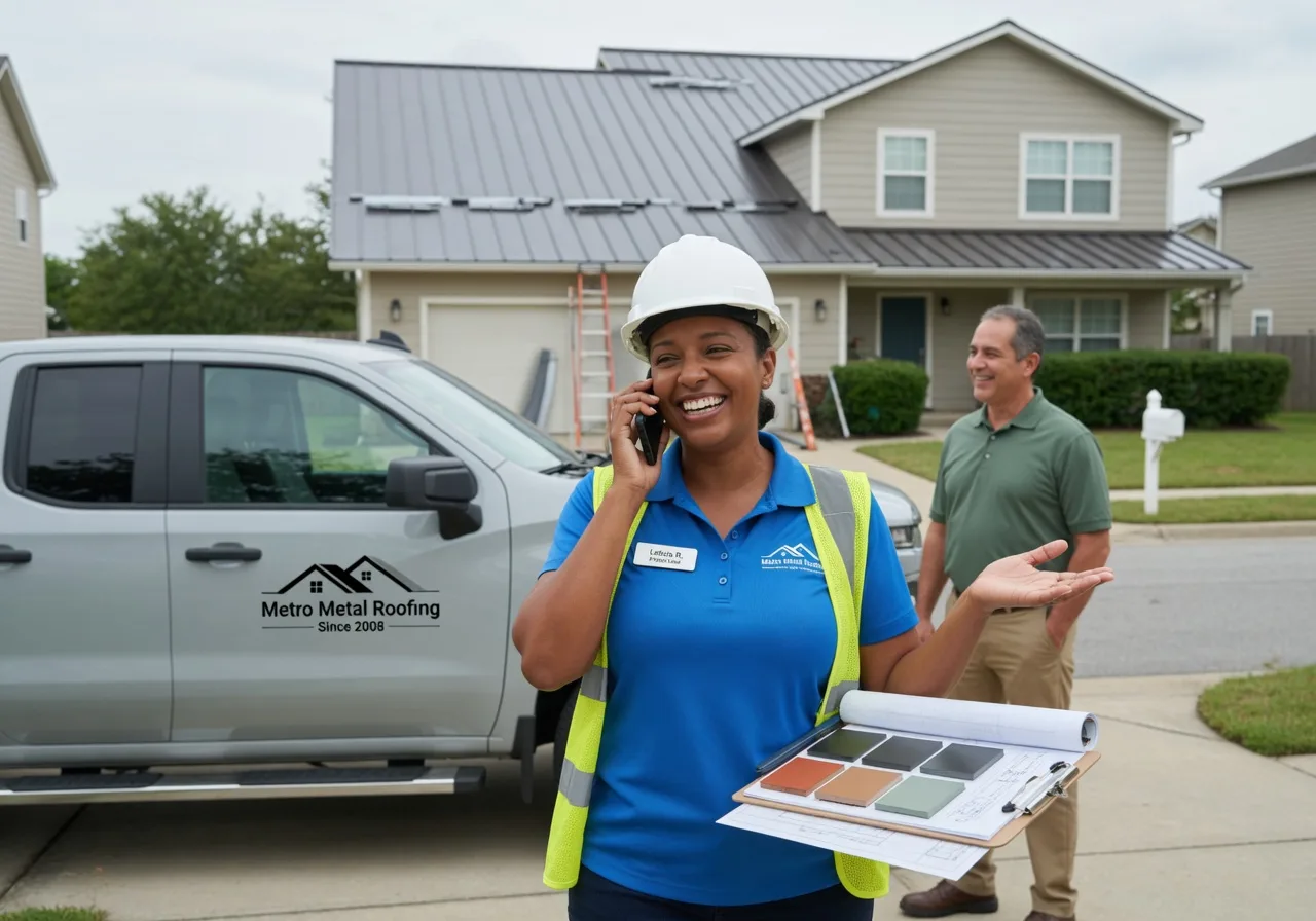 Storm Damage Metal Roof Repair in Helmsburg, IN